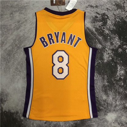 KOBE BRYANT #8 LOS ANGELES LAKERS THROWBACK JERSEY (HEAT APPLIED) - Prime Reps