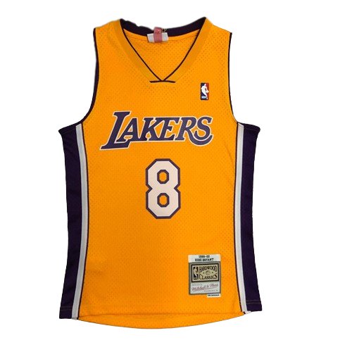KOBE BRYANT #8 LOS ANGELES LAKERS THROWBACK JERSEY (HEAT APPLIED) - Prime Reps