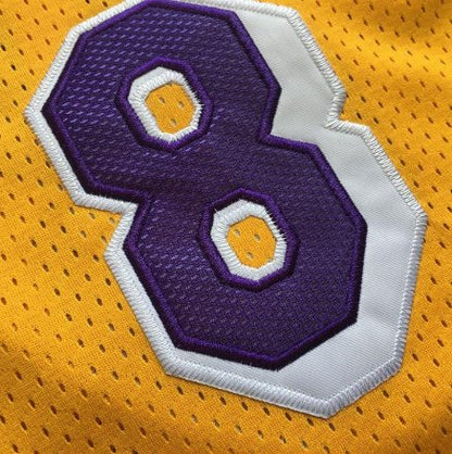 KOBE BRYANT #8 LOS ANGELES LAKERS YELLOW THROWBACK ROOKIE JERSEY - Prime Reps