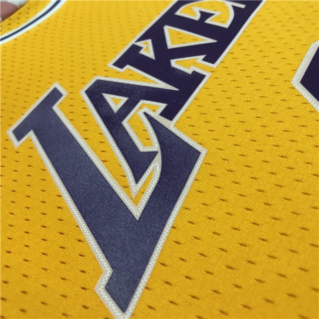 KOBE BRYANT #8 LOS ANGELES LAKERS YELLOW THROWBACK ROOKIE JERSEY (HEAT APPLIED) - Prime Reps