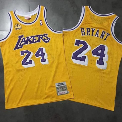KOBE BRYANT LOS ANGELES LAKERS #24 YELLOW THROWBACK JERSEY - Prime Reps