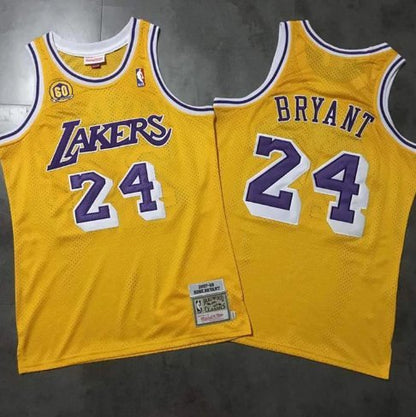 KOBE BRYANT LOS ANGELES LAKERS #24 YELLOW THROWBACK JERSEY - Prime Reps