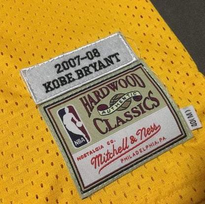 KOBE BRYANT LOS ANGELES LAKERS #24 YELLOW THROWBACK JERSEY - Prime Reps