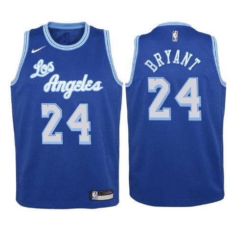 KOBE BRYANT LOS ANGELES LAKERS BLUE THROWBACK JERSEY - Prime Reps