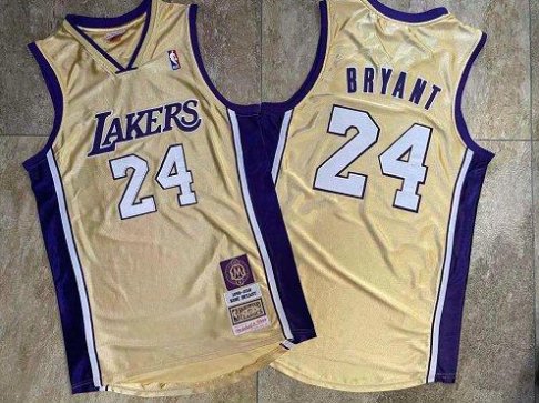 KOBE BRYANT LOS ANGELES LAKERS GOLD JERSEY - Prime Reps