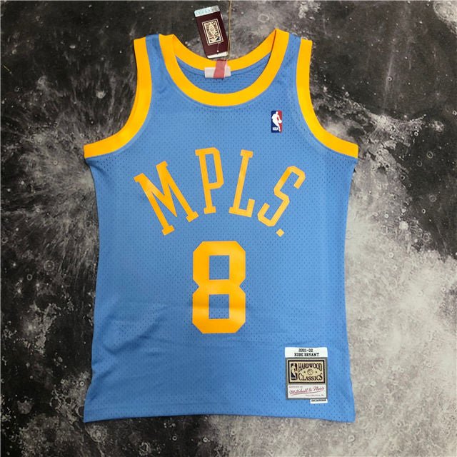 KOBE BRYANT LOS ANGELES LAKERS "MPLS" THROWBACK JERSEY (HEAT APPLIED) - Prime Reps
