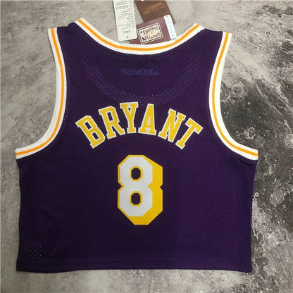 KOBE BRYANT LOS ANGELES LAKERS WOMEN'S CROP TOP THROWBACK JERSEY - Prime Reps