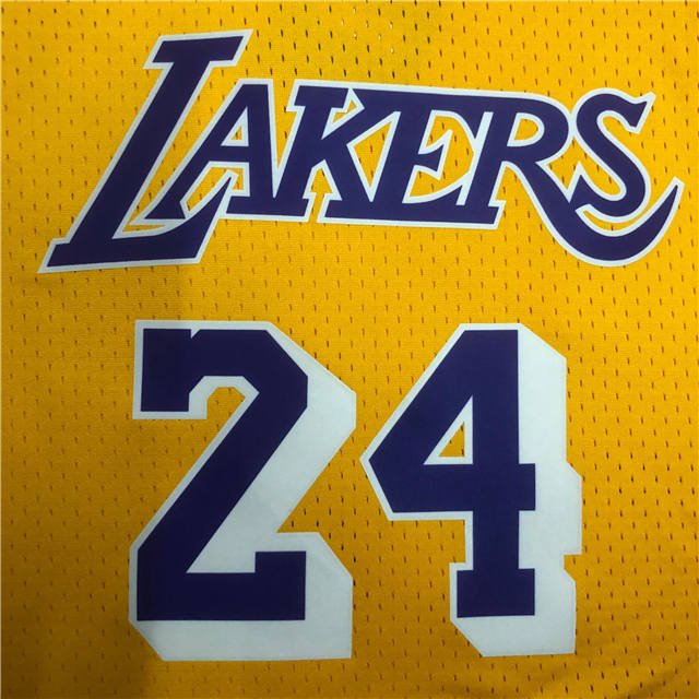 KOBE BRYANT Los Angeles Lakers Yellow Gold logo shorts all sizes