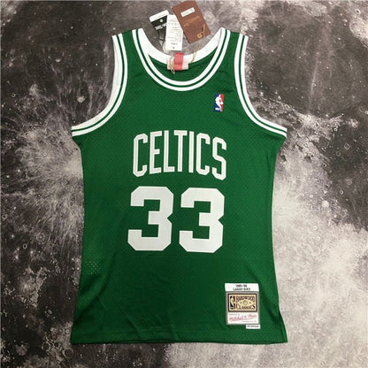 LARRY BIRD BOSTON CELTICS THROWBACK JERSEY (HEAT APPLIED) - Prime Reps