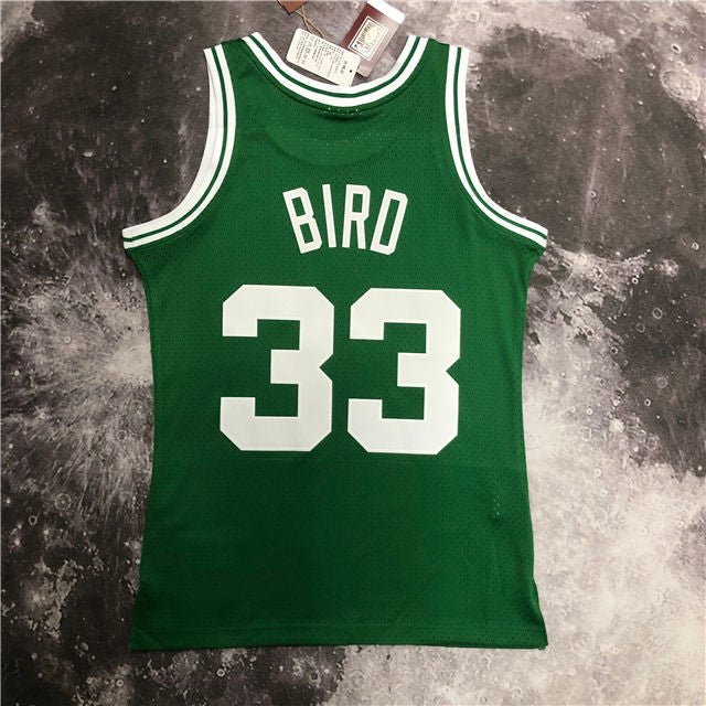 LARRY BIRD BOSTON CELTICS THROWBACK JERSEY (HEAT APPLIED) - Prime Reps