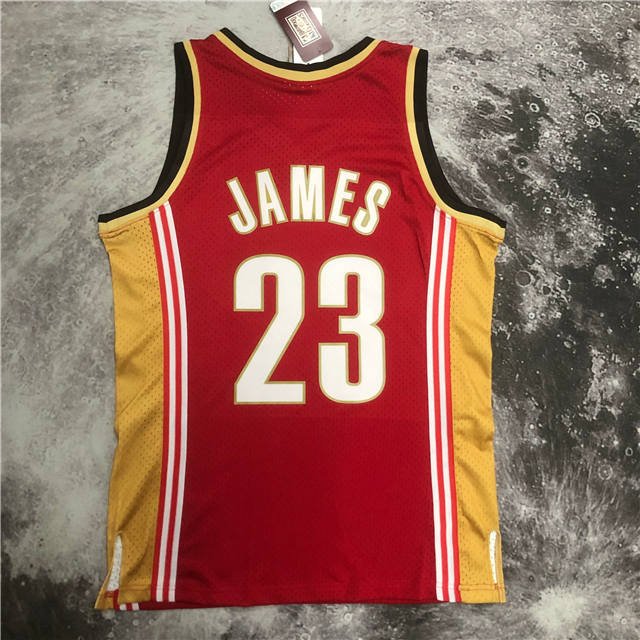 LEBRON JAMES CLEVELAND CAVALIERS THROWBACK JERSEY (HEAT APPLIED) - Prime Reps