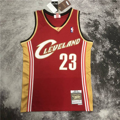 LEBRON JAMES CLEVELAND CAVALIERS THROWBACK JERSEY (HEAT APPLIED) - Prime Reps