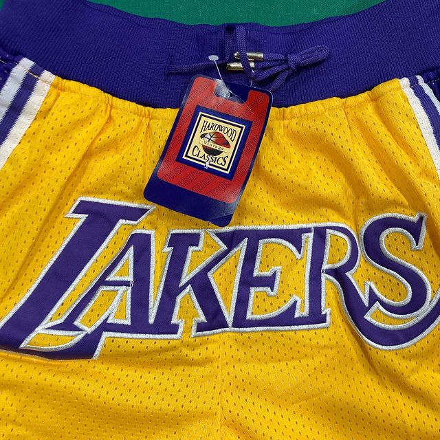 Lakers sales shorts throwback