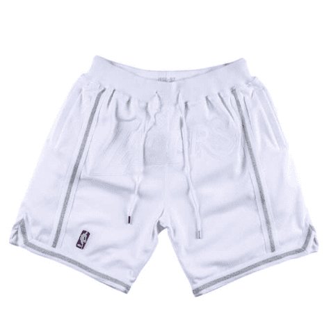 LOS ANGELES LAKERS BASKETBALL WHITE THROWBACK SHORTS - Prime Reps