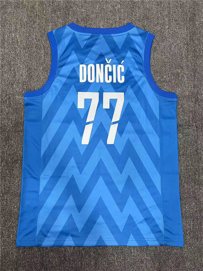 LUKA DONCIC NATIONAL TEAM SLOVENIA BLUE JERSEY - Prime Reps