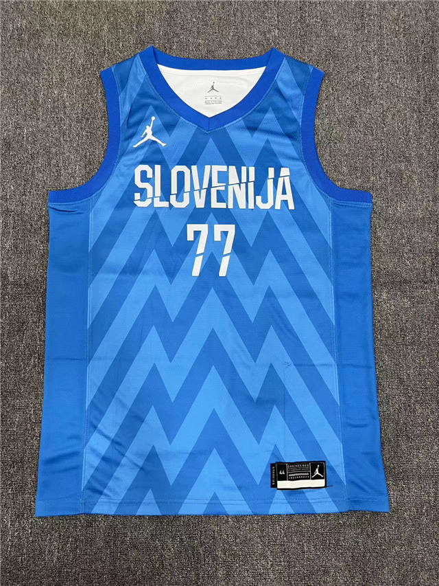 LUKA DONCIC NATIONAL TEAM SLOVENIA BLUE JERSEY - Prime Reps