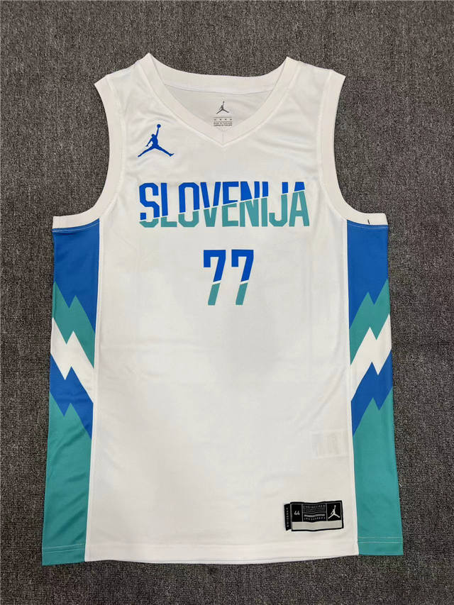 LUKA DONCIC NATIONAL TEAM SLOVENIA WHITE JERSEY - Prime Reps