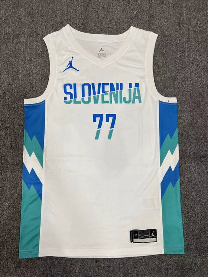 LUKA DONCIC NATIONAL TEAM SLOVENIA WHITE JERSEY - Prime Reps