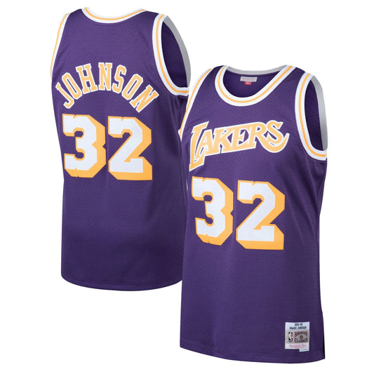 MAGIC JOHNSON LOS ANGELES LAKERS THROWBACK JERSEY - Prime Reps