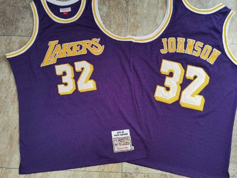 MAGIC JOHNSON LOS ANGELES LAKERS THROWBACK JERSEY - Prime Reps