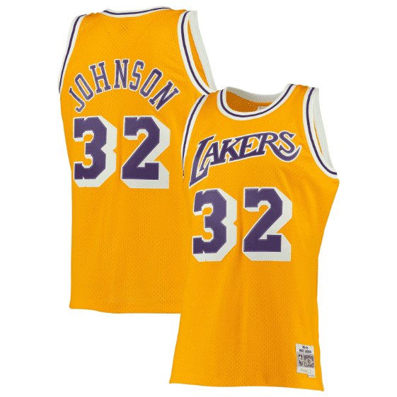 MAGIC JOHNSON LOS ANGELES LAKERS THROWBACK JERSEY - Prime Reps