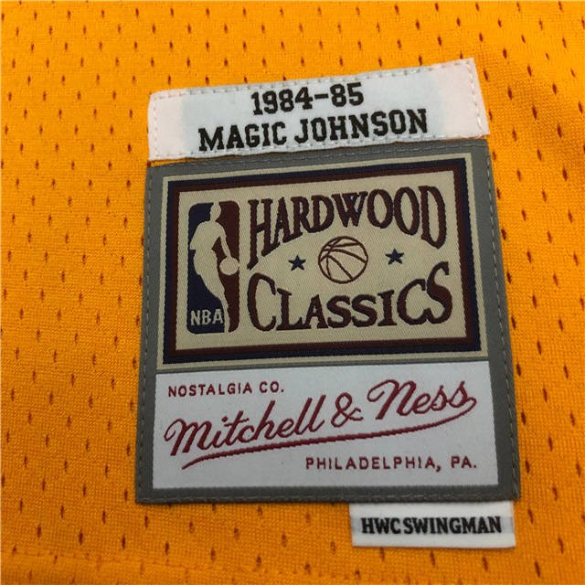 MAGIC JOHNSON LOS ANGELES LAKERS THROWBACK JERSEY (HEAT APPLIED) - Prime Reps