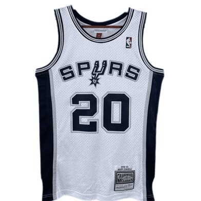 MANU GINOBILI SAN ANTONIO SPURS THROWBACK JERSEY (HEAT APPLIED) - Prime Reps