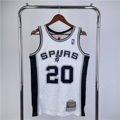 MANU GINOBILI SAN ANTONIO SPURS THROWBACK JERSEY (HEAT APPLIED) - Prime Reps