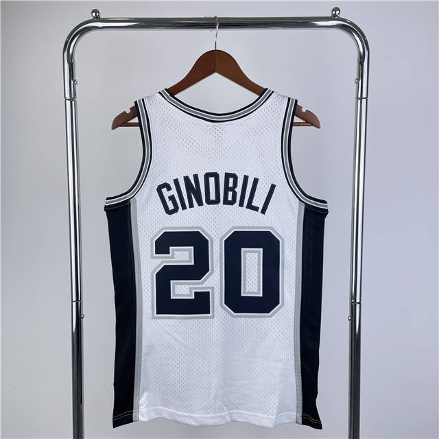 MANU GINOBILI SAN ANTONIO SPURS THROWBACK JERSEY (HEAT APPLIED) - Prime Reps