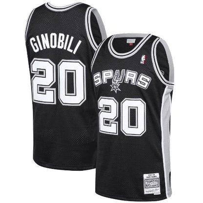 MANU GINOBILI SAN ANTONIO SPURS THROWBACK JERSEY (HEAT APPLIED) - Prime Reps