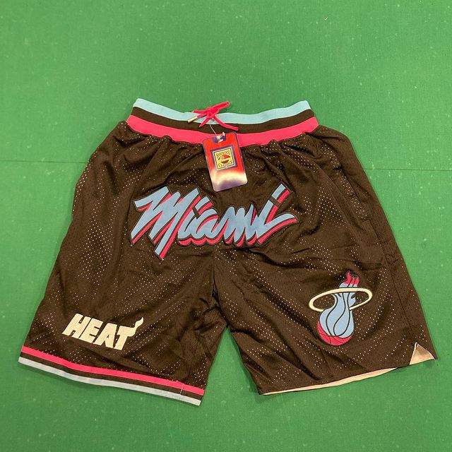 Miami Heat Shorts Black Basketball-gym Shorts Size L Workout 