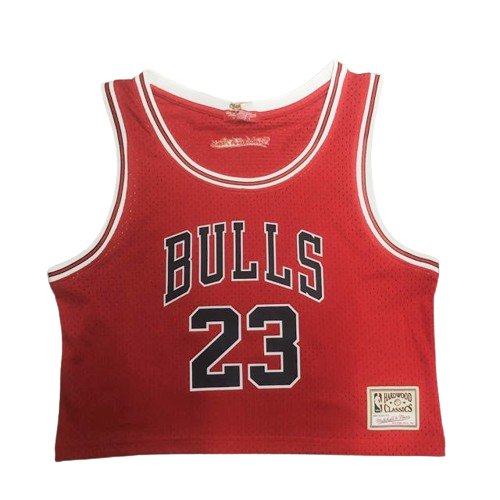 MICHAEL JORDAN CHICAGO BULLS WOMEN'S CROP TOP THROWBACK JERSEY - Prime Reps