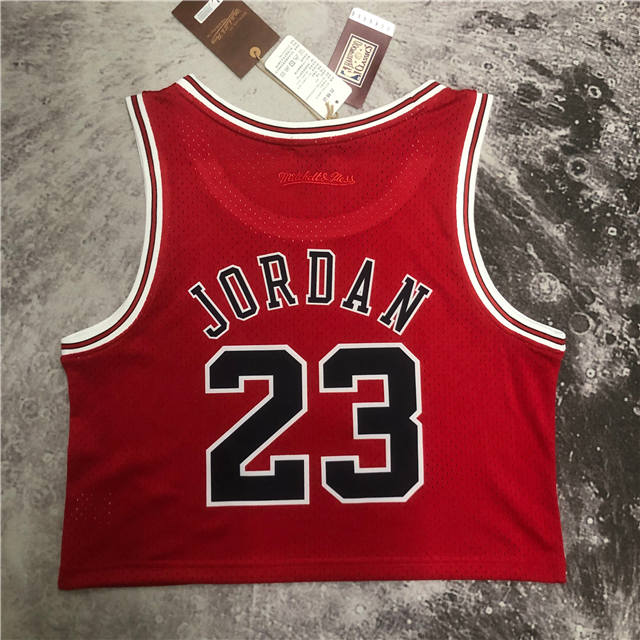 MICHAEL JORDAN CHICAGO BULLS WOMEN'S CROP TOP THROWBACK JERSEY - Prime Reps