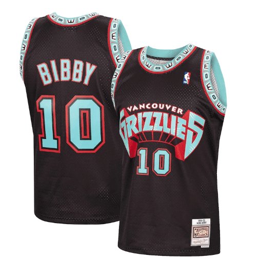 MIKE BIBBY MEMPHIS GRIZZLIES VANCOUVER THROWBACK JERSEY - Prime Reps