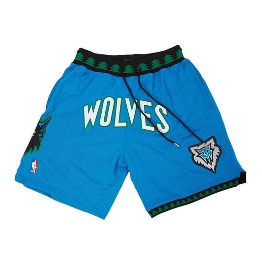 木狼Timberwolves retro shorts 籃球褲, 男裝, 褲＆半截裙, 短褲- Carousell