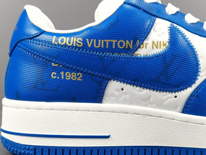 NIKE AIR FORCE 1 x LOUIS VUITTON BLUE/WHITE - Prime Reps