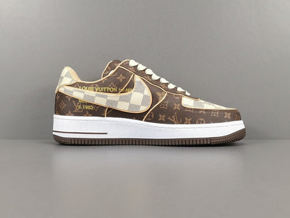 NIKE AIR FORCE 1 x LOUIS VUITTON BROWN - Prime Reps