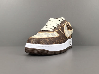 NIKE AIR FORCE 1 x LOUIS VUITTON BROWN - Prime Reps