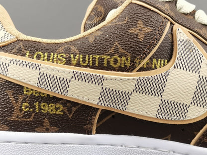 NIKE AIR FORCE 1 x LOUIS VUITTON BROWN - Prime Reps