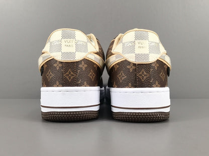 NIKE AIR FORCE 1 x LOUIS VUITTON BROWN - Prime Reps