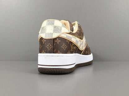 NIKE AIR FORCE 1 x LOUIS VUITTON BROWN - Prime Reps