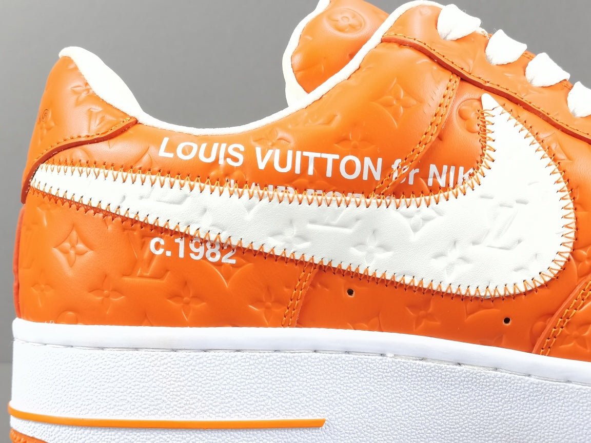 nike air force 1 x L**is vuitton orange