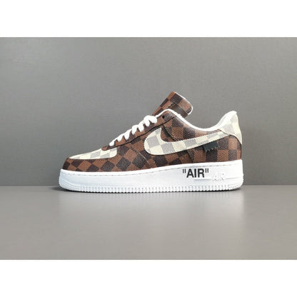 NIKE AIR FORCE 1 x LOUlS VUlTTON BROWN/WHITE - Prime Reps