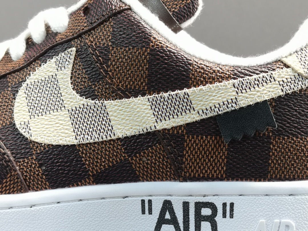 NIKE AIR FORCE 1 x LOUlS VUlTTON BROWN/WHITE