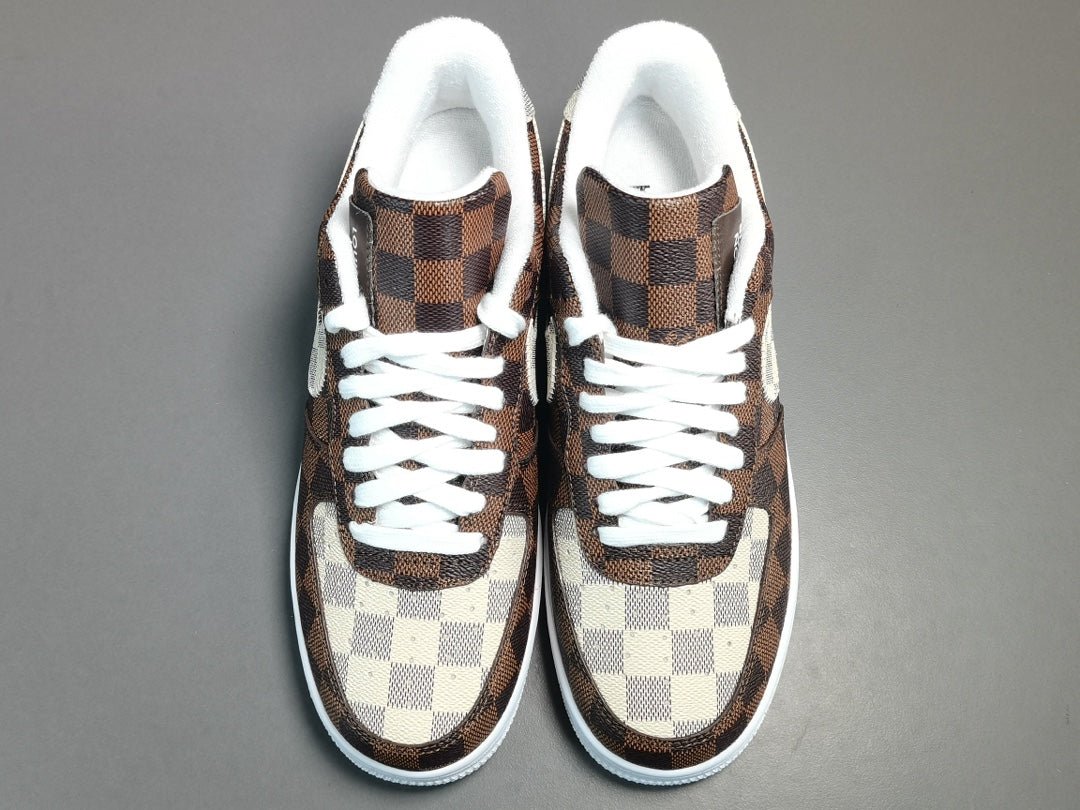 NIKE AIR FORCE 1 x LOUlS VUlTTON BROWN/WHITE