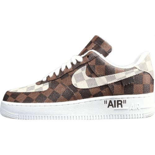 NIKE AIR FORCE 1 x LOUlS VUlTTON BROWN/WHITE - Prime Reps