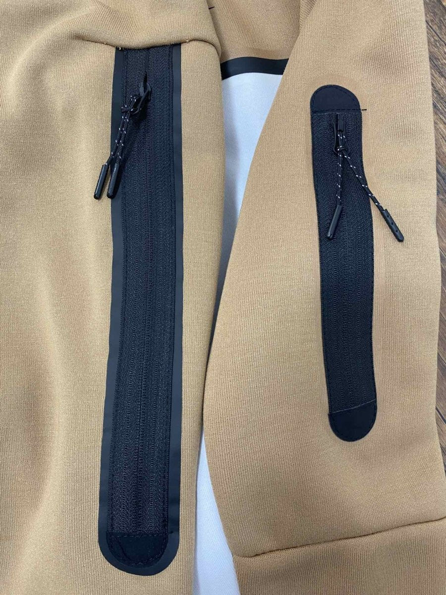 NIKE TECH FLEECE HOODIE x SANDALWOOD LIGHT BONE BLACK Prime Reps