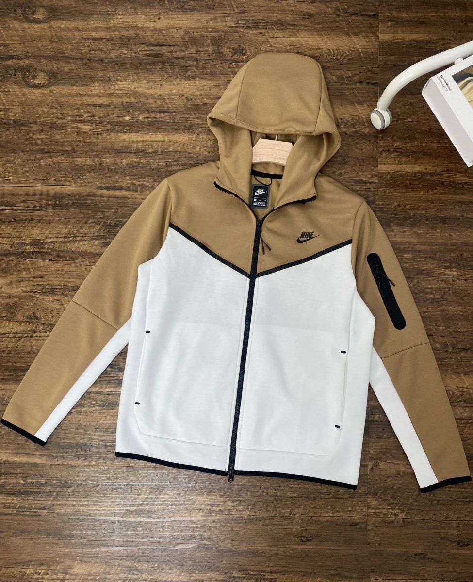 Nike tech fleece hoodie hotsell light bone