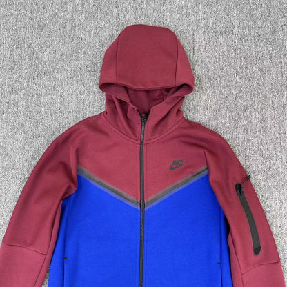 NIKE TECH FLEECE HOODIE x SANGRIA/GAME ROYAL - Prime Reps