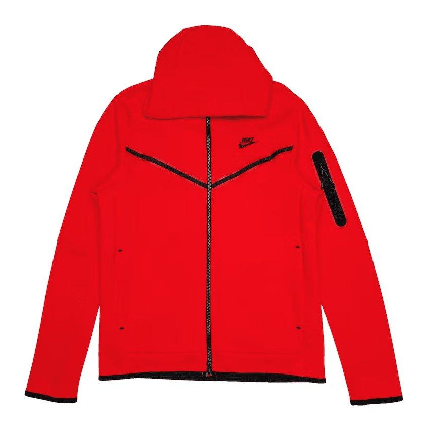 NIKE TECH FLEECE HOODIE x UNIVERSITY RED - Prime Reps